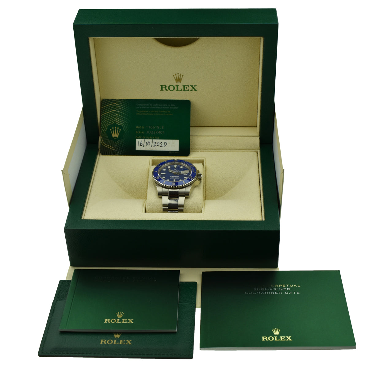 Rolex Submariner Oyster Perpetual 18ct White Gold Smurf 116619LB