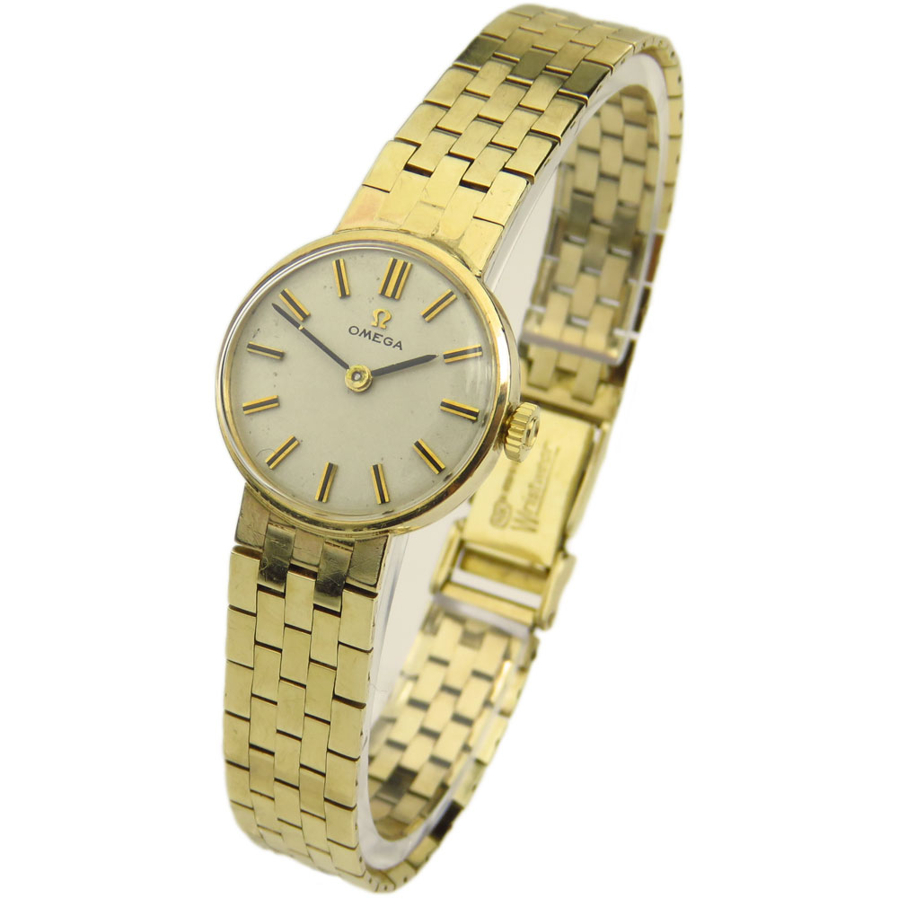 omega 9ct gold ladies watch