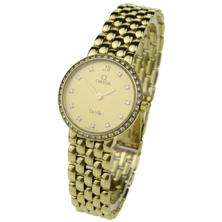 Omega De Ville Prestige Ladies 18k Gold Wristwatch