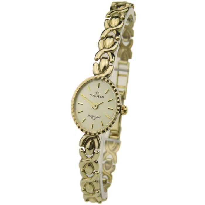 Sovereign 9ct Gold Ladies Quartz Wristwatch