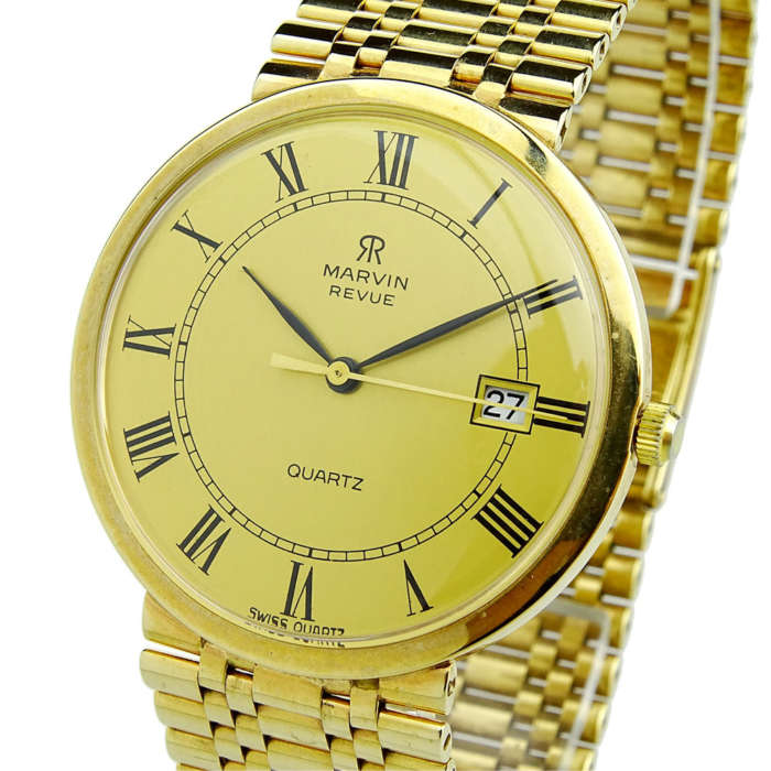 Marvin Revue Gents 9ct Gold Quartz - Image 2