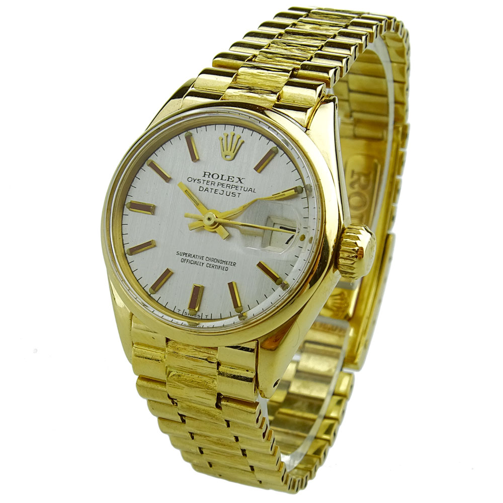 rolex oyster perpetual 18k gold