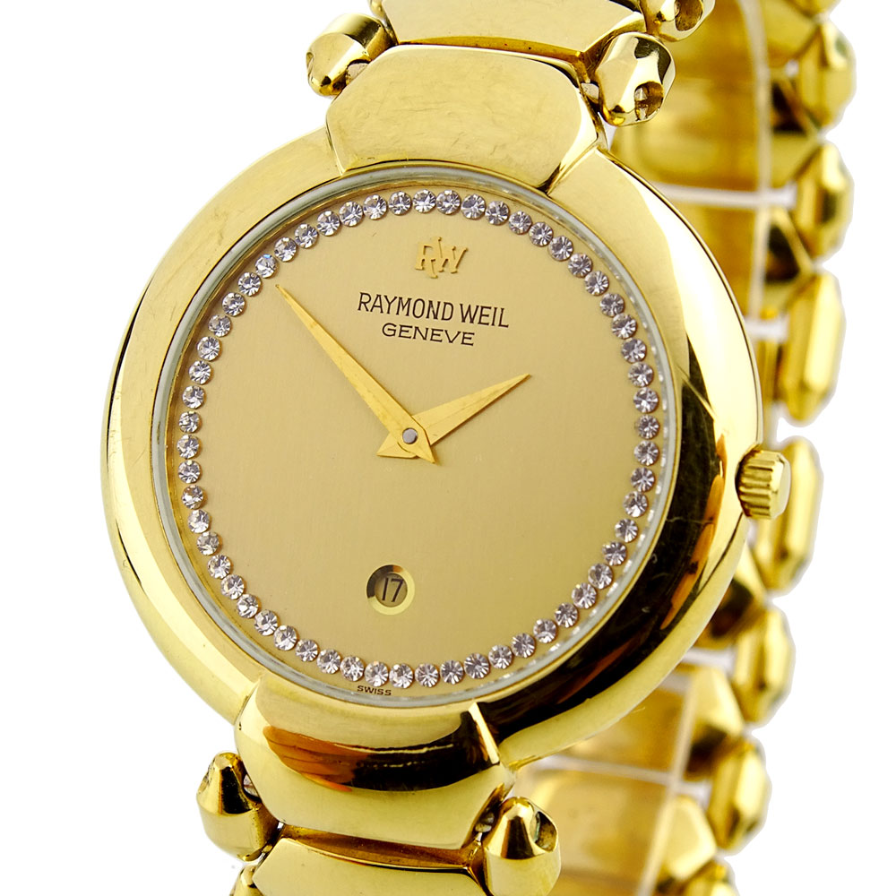 Raymond Weil Champagne 18K Gold Electroplated Gloria Quartz Women's ...