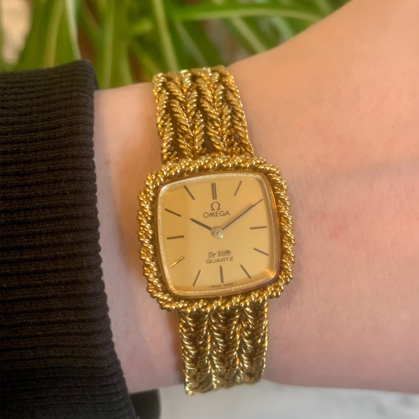 Omega deville 18ct gold best sale ladies watch