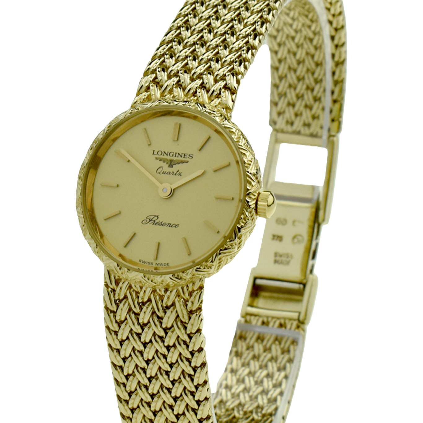 Longines Presence Ladies 9ct Gold Quartz Wristwatch Parkers