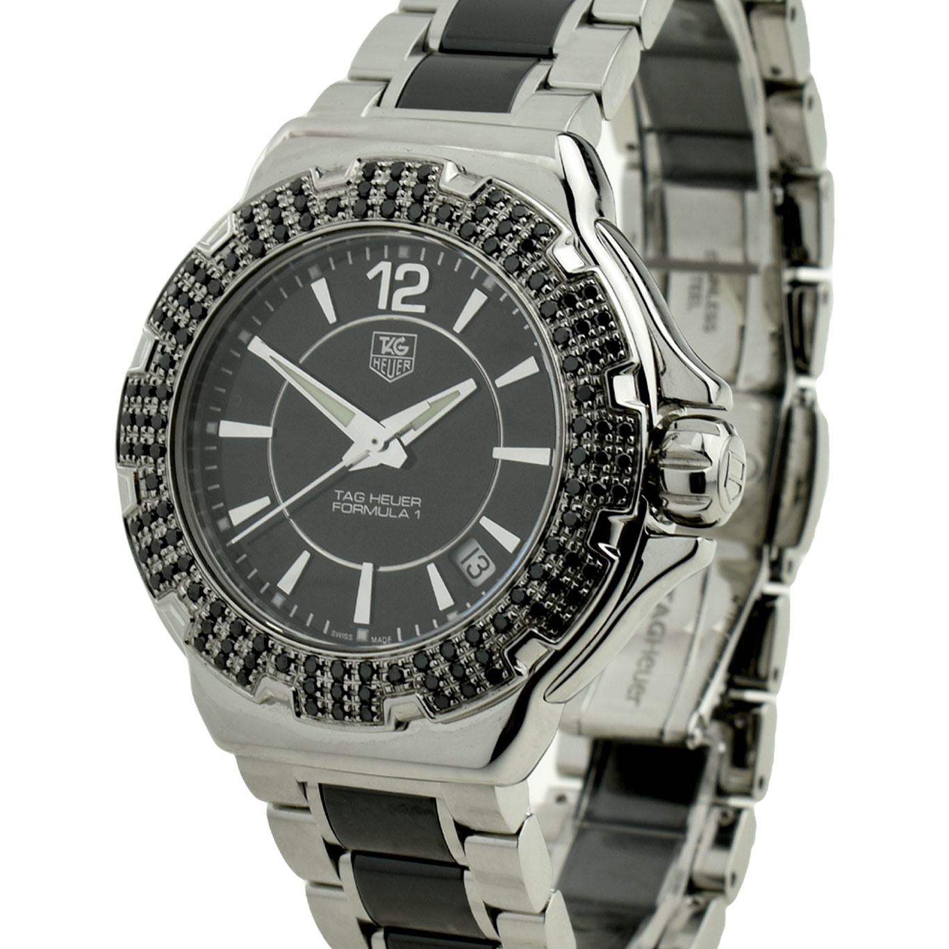 Tag heuer formula 1 diamond outlet set ceramic ladies watch