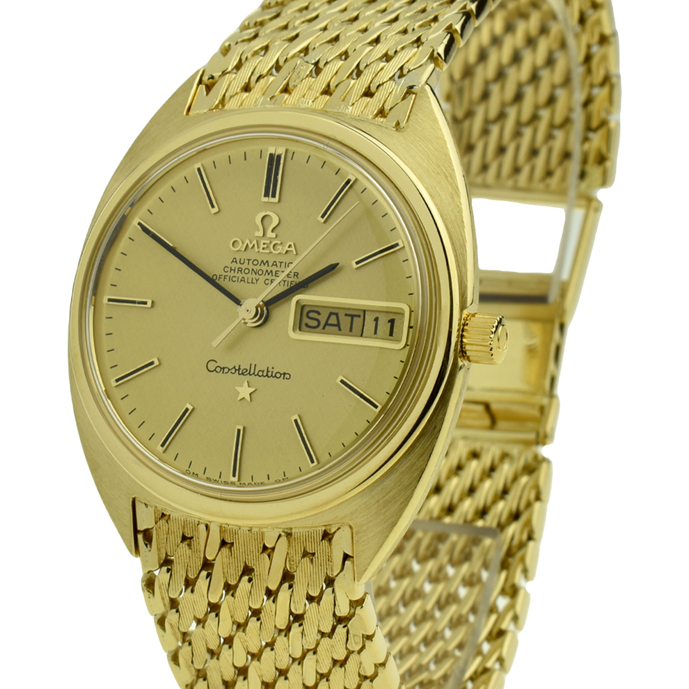 Omega Constellation 18ct Gold Day Date Automatic Wristwatch